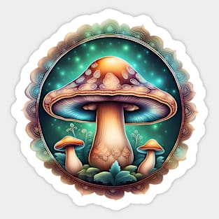 Mushroom Mandala - Trio Sticker